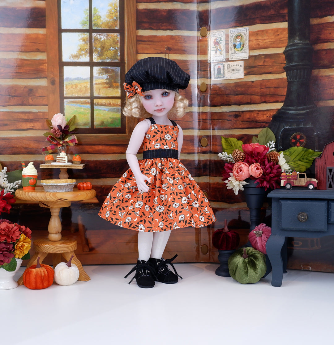 Autumn Moonflower - dress & jacket with boots for Ruby Red Fashion Friends doll