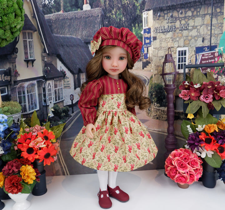 Autumn Olives - dress with shoes for Ruby Red Fashion Friends doll