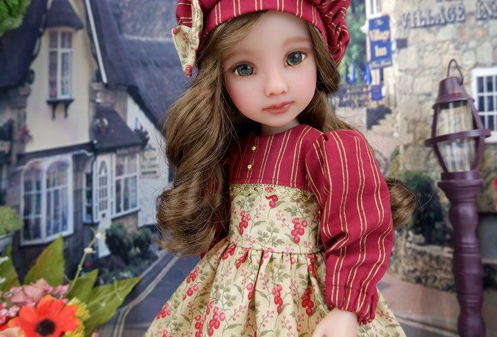 Autumn Olives - dress with shoes for Ruby Red Fashion Friends doll