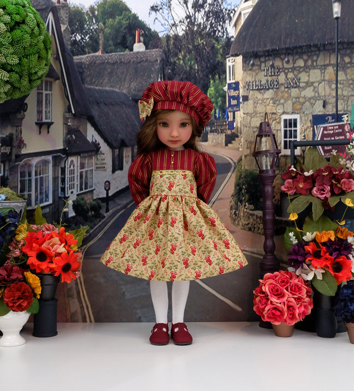 Autumn Olives - dress with shoes for Ruby Red Fashion Friends doll