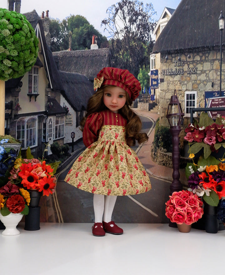 Autumn Olives - dress with shoes for Ruby Red Fashion Friends doll