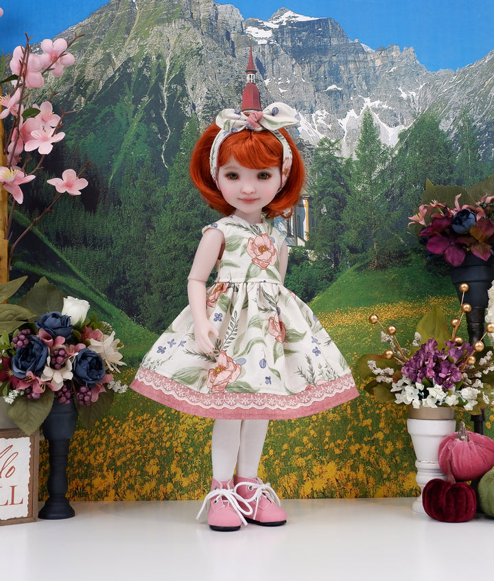 Autumn Peony - dress with boots for Ruby Red Fashion Friends doll