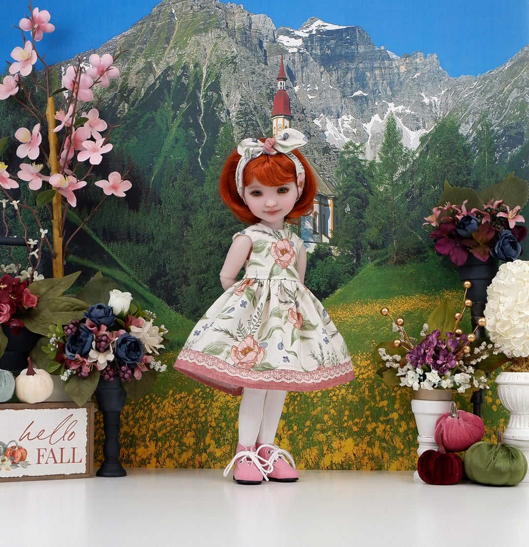 Autumn Peony - dress with boots for Ruby Red Fashion Friends doll