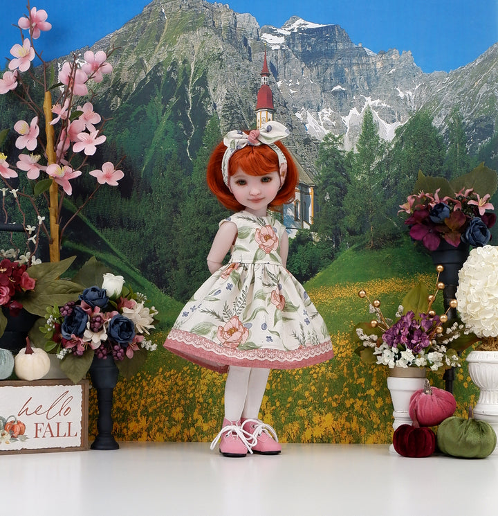 Autumn Peony - dress with boots for Ruby Red Fashion Friends doll