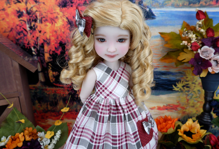 Autumn Plaid - dress with boots for Ruby Red Fashion Friends doll