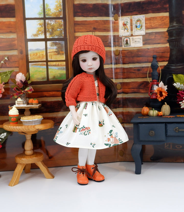 Autumn Spell - dress and sweater set with boots for Ruby Red Fashion Friends doll