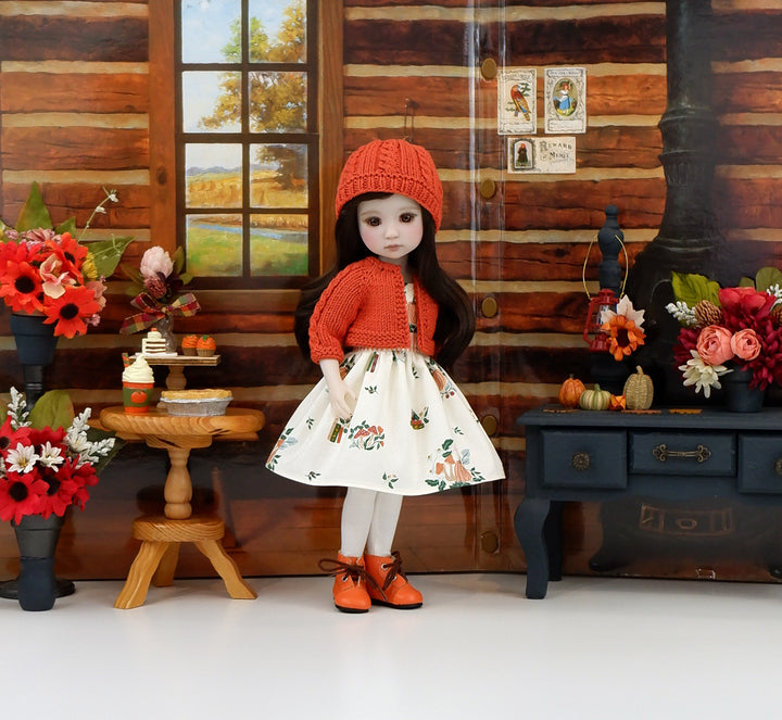 Autumn Spell - dress and sweater set with boots for Ruby Red Fashion Friends doll