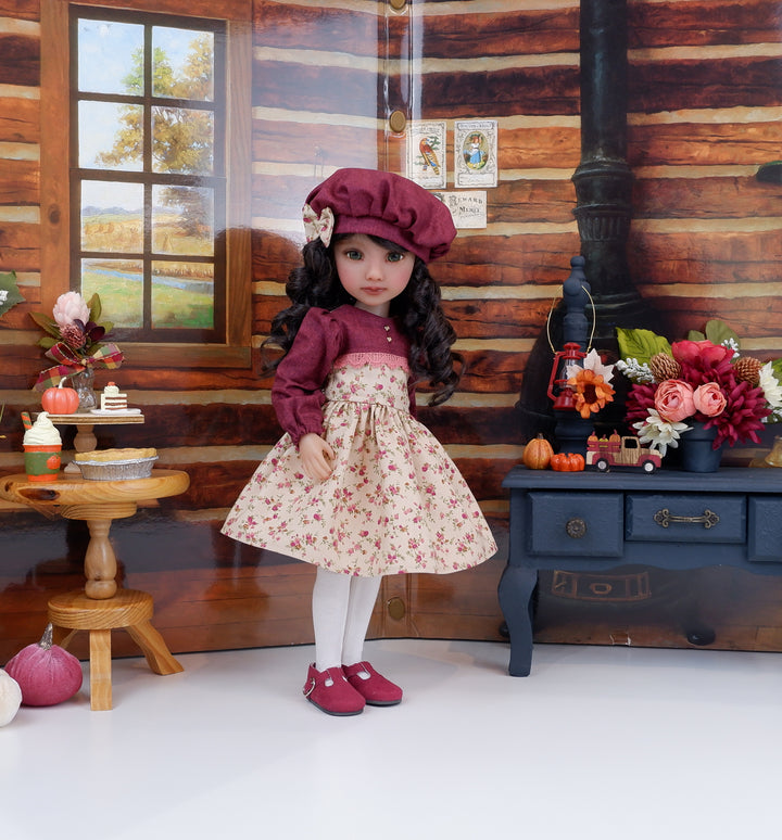 Autumn Tea Rose - dress with shoes for Ruby Red Fashion Friends doll