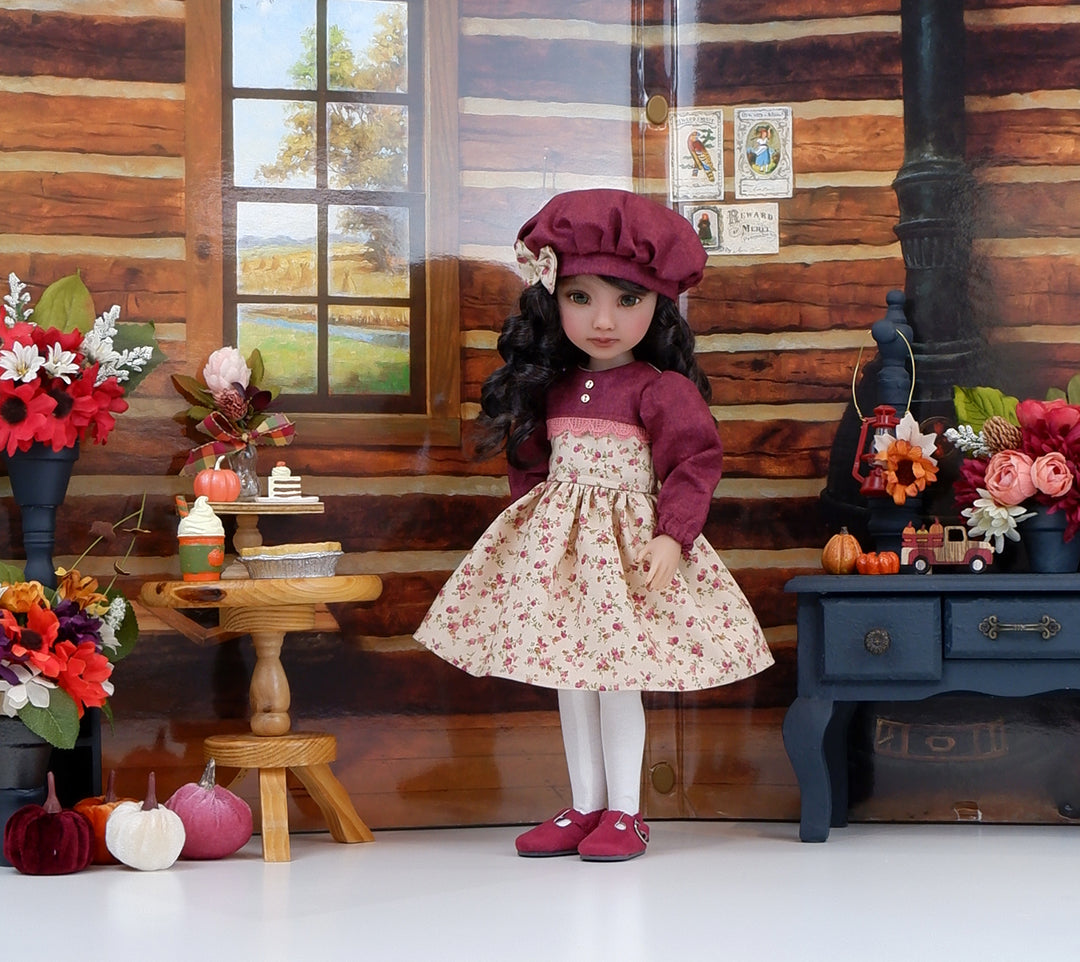Autumn Tea Rose - dress with shoes for Ruby Red Fashion Friends doll