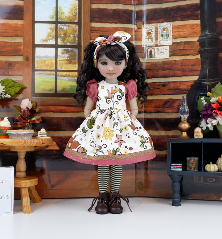 Autumn Whimsy - dress and boots for Ruby Red Fashion Friends doll