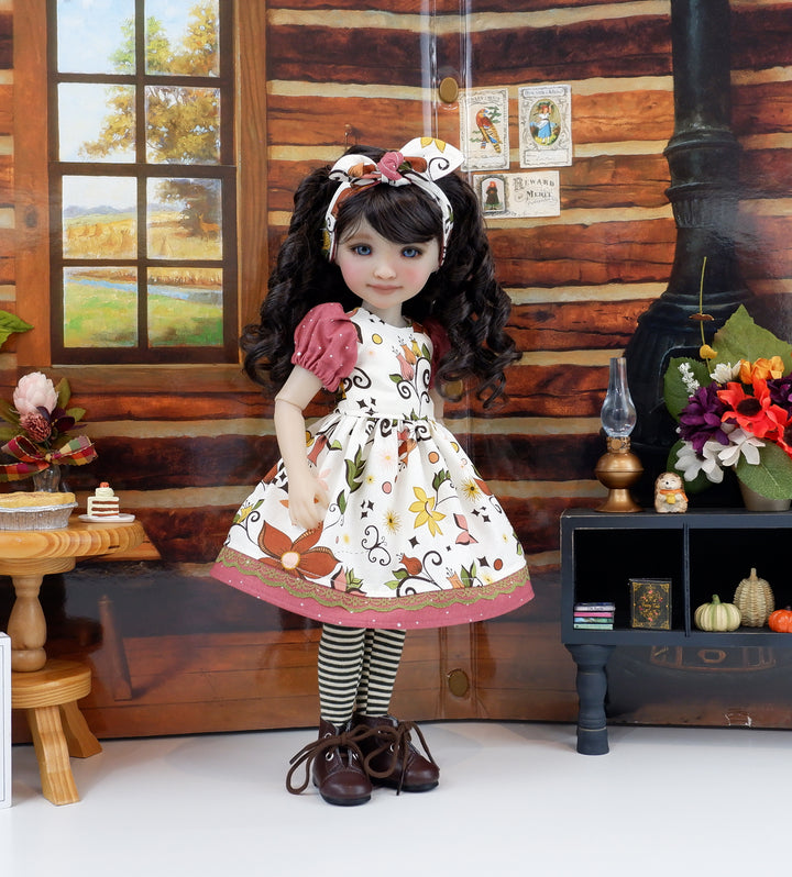 Autumn Whimsy - dress and boots for Ruby Red Fashion Friends doll