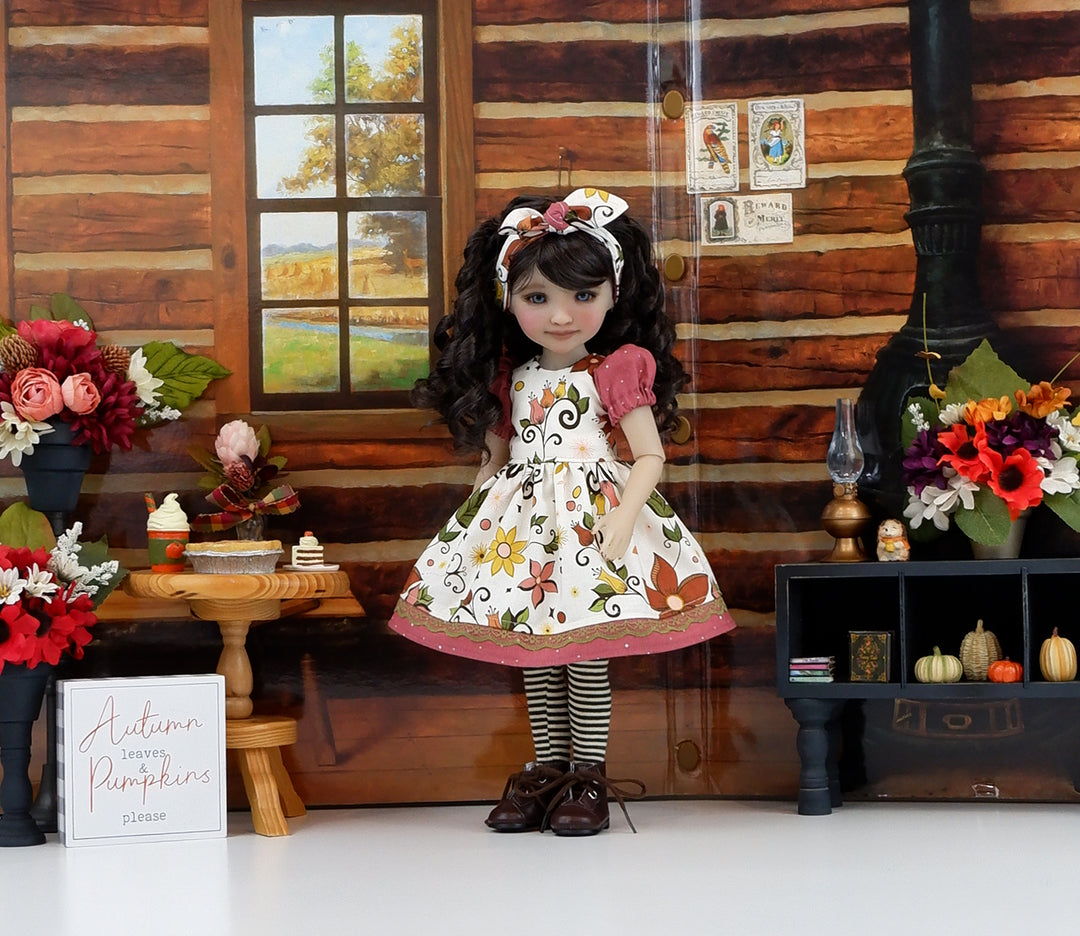 Autumn Whimsy - dress and boots for Ruby Red Fashion Friends doll