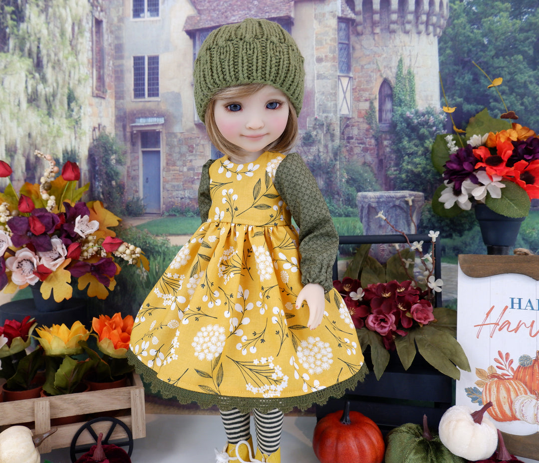 Autumn Wishes - dress ensemble with boots for Ruby Red Fashion Friends doll
