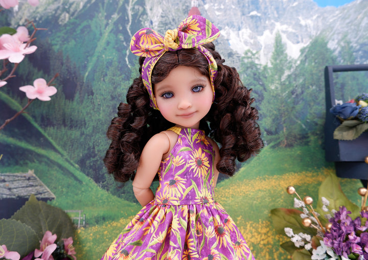 Batik Gerbera - dress and shoes for Ruby Red Fashion Friends doll