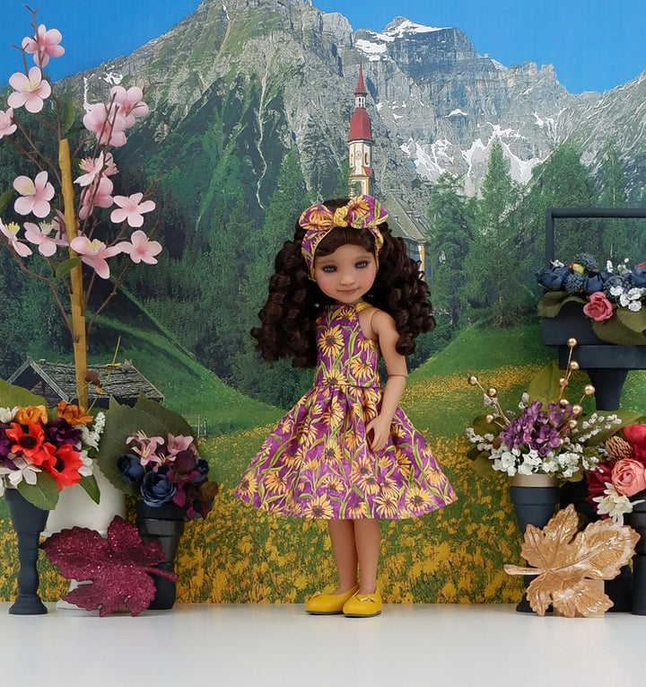 Batik Gerbera - dress and shoes for Ruby Red Fashion Friends doll