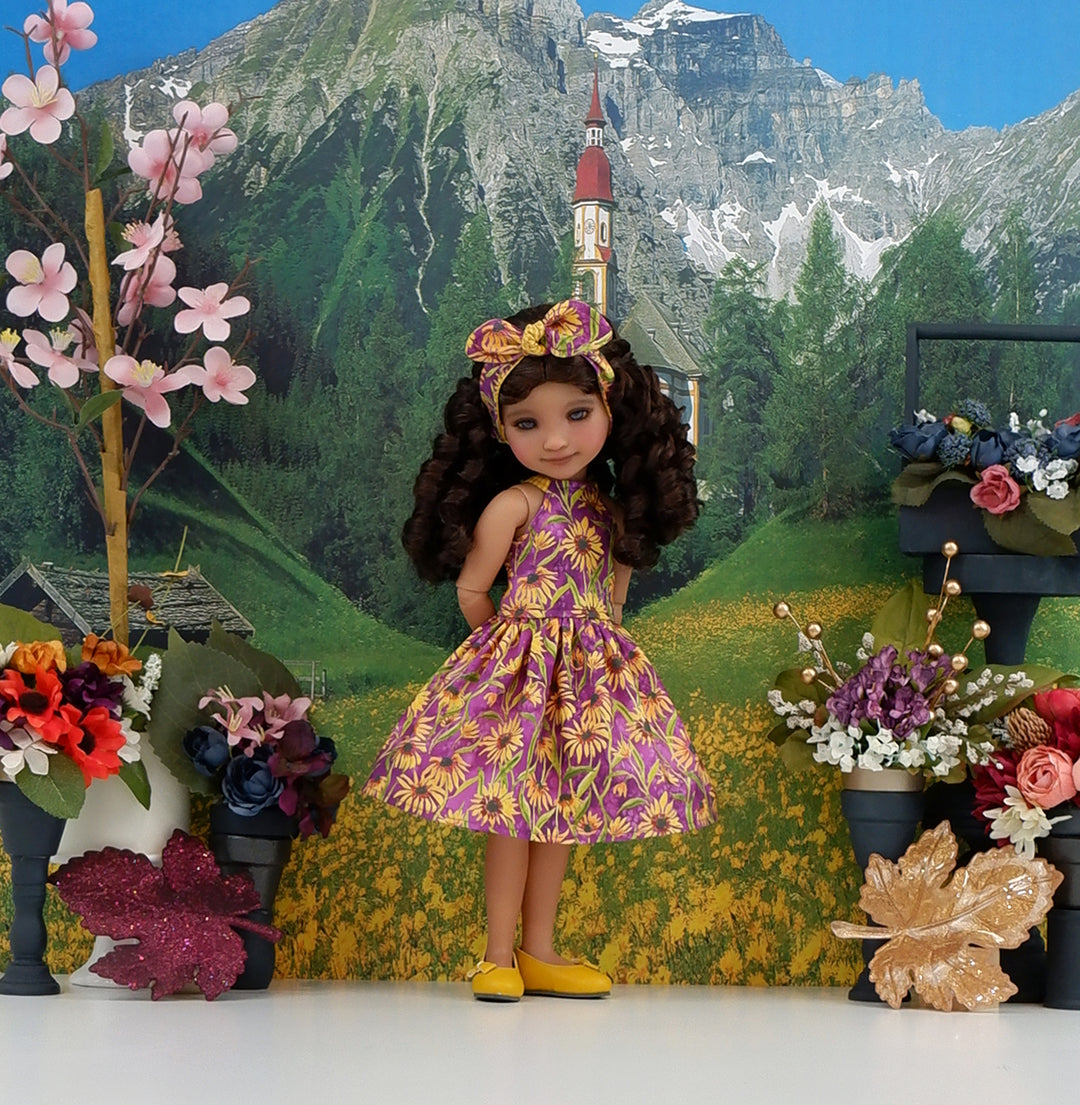 Batik Gerbera - dress and shoes for Ruby Red Fashion Friends doll