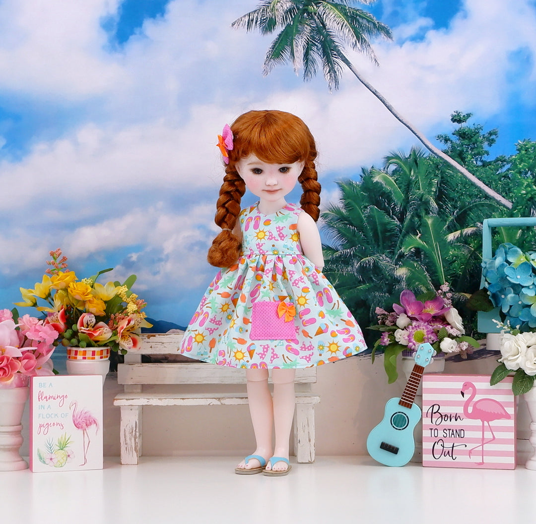 Beach Babe - dress with sandals for Ruby Red Fashion Friends doll