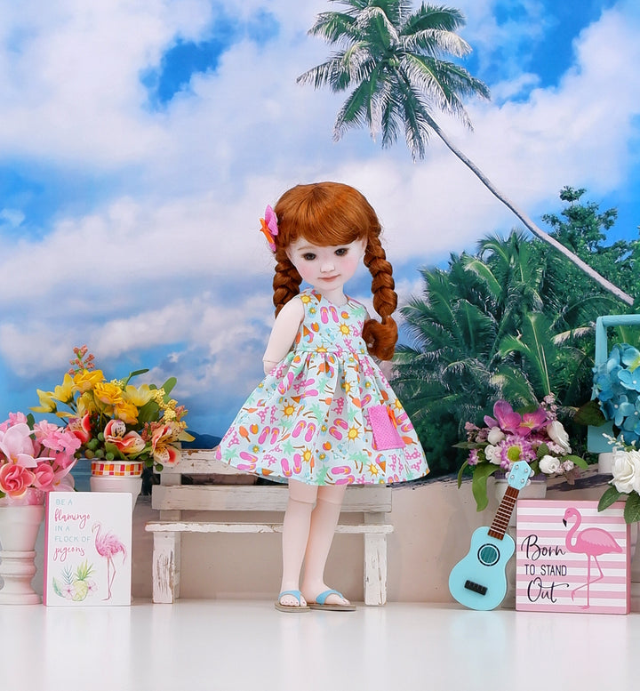 Beach Babe - dress with sandals for Ruby Red Fashion Friends doll