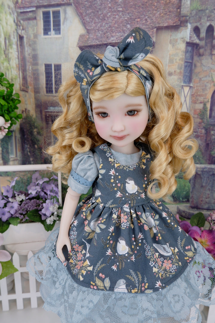 Beautiful Wren - dress & pinafore with boots for Ruby Red Fashion Friends doll