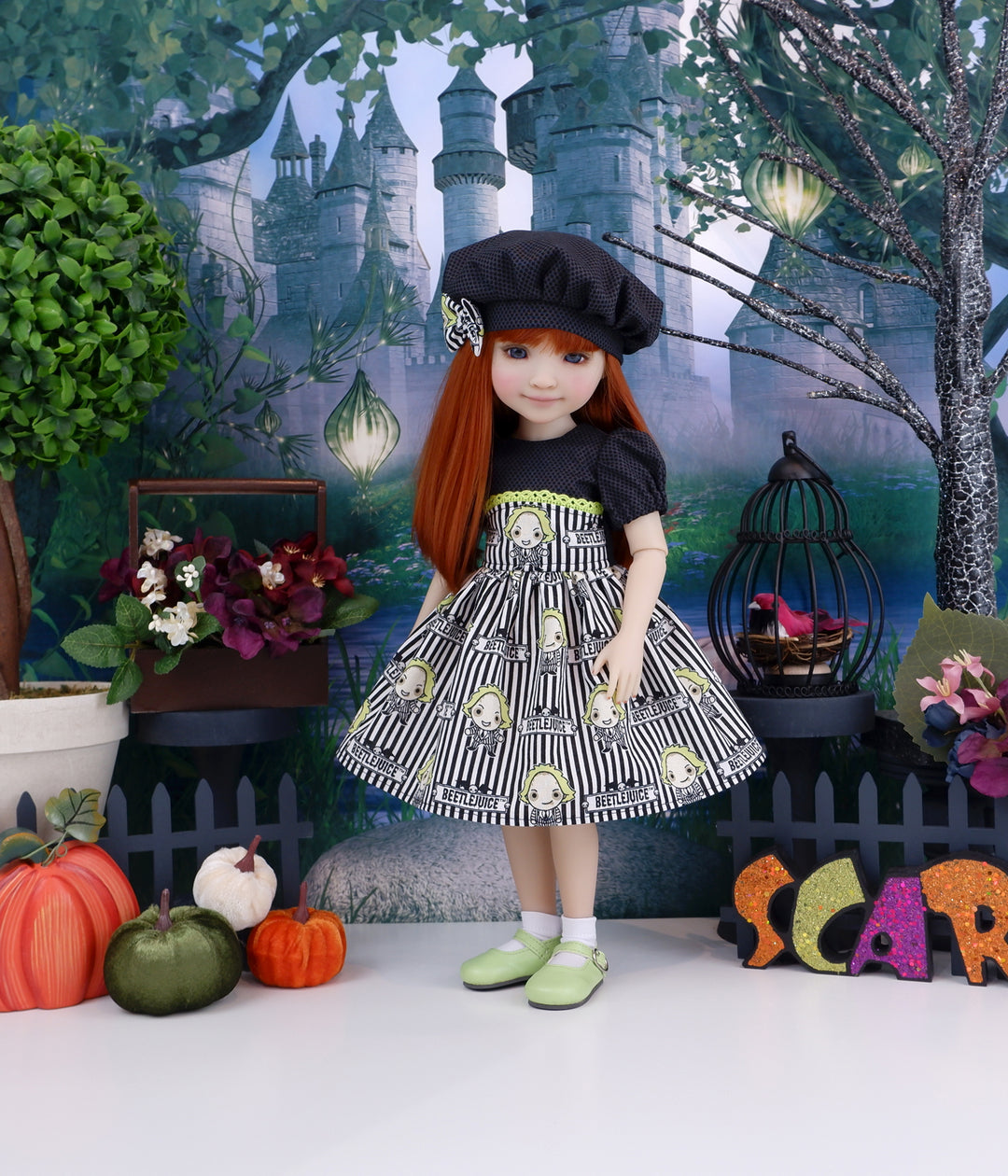 Beetlejuice Exorcism - dress with shoes for Ruby Red Fashion Friends doll