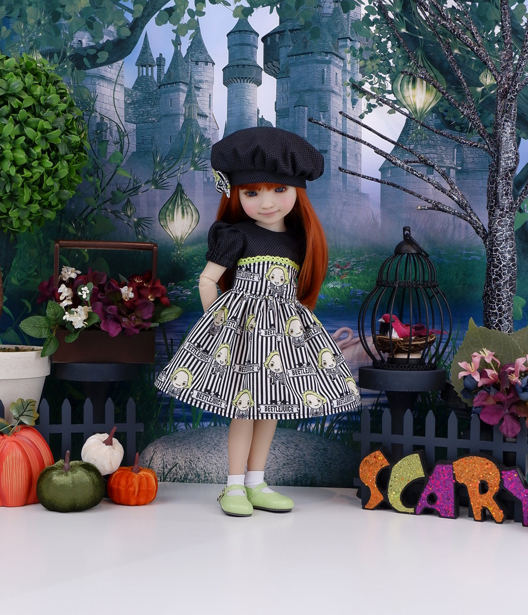 Beetlejuice Exorcism - dress with shoes for Ruby Red Fashion Friends doll