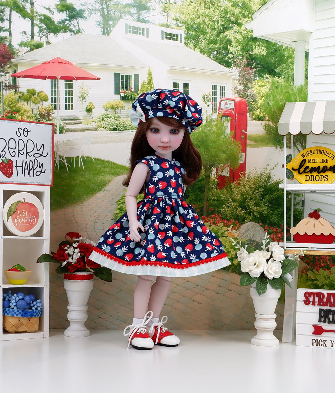 Berry Tarts - dress with saddle shoes for Ruby Red Fashion Friends doll