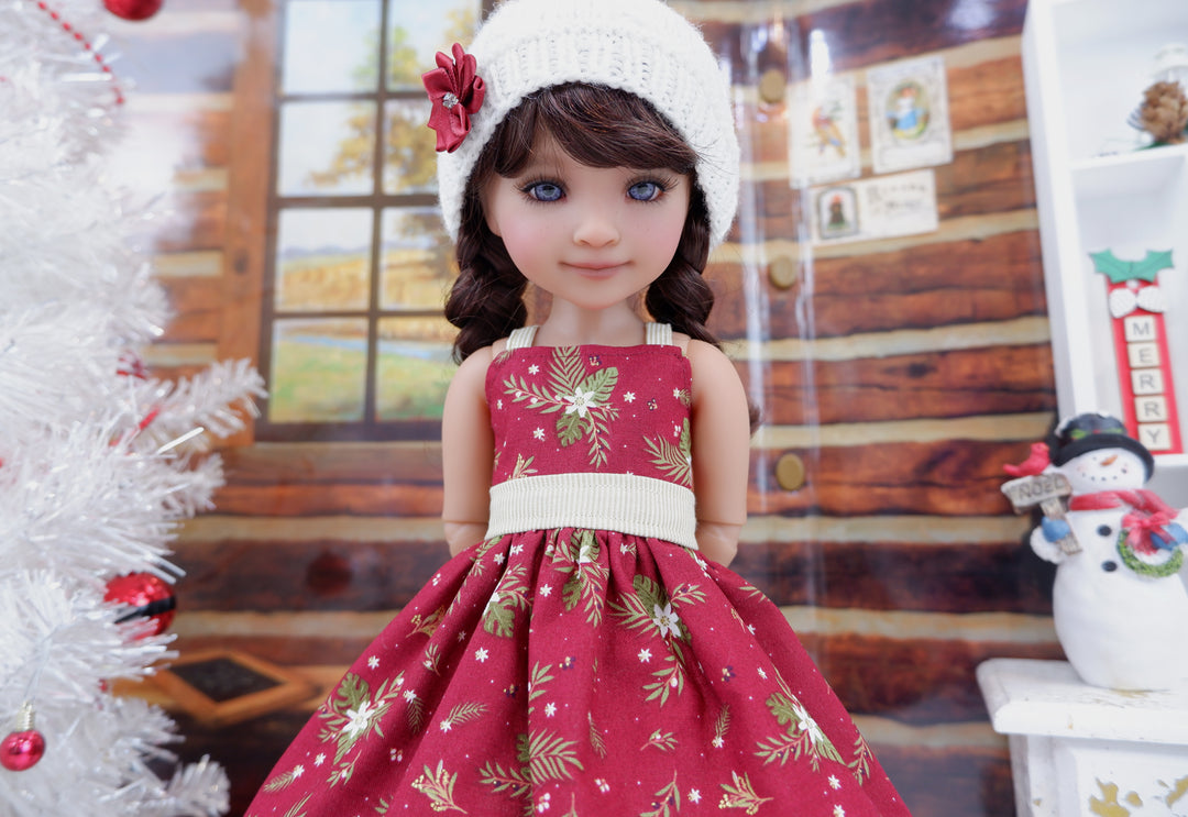 Bethlehem Stars - dress and sweater with shoes for Ruby Red Fashion Friends doll