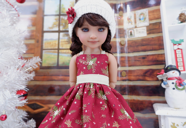 Bethlehem Stars - dress and sweater with shoes for Ruby Red Fashion Friends doll