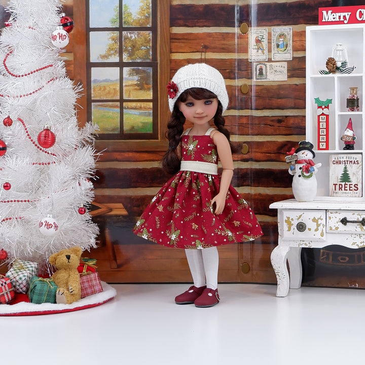 Bethlehem Stars - dress and sweater with shoes for Ruby Red Fashion Friends doll