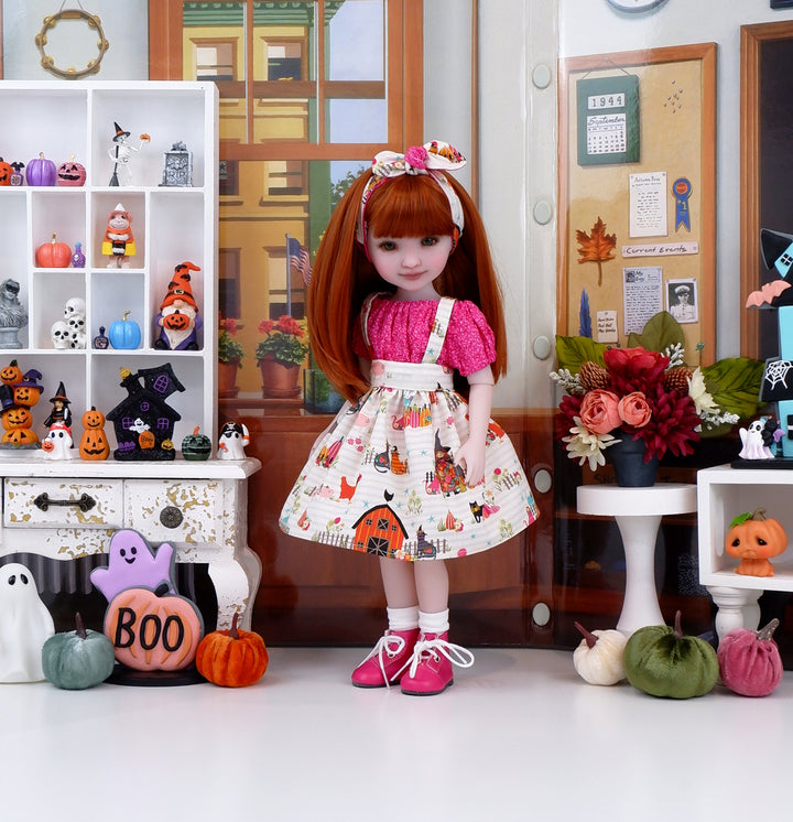 Bewitching Barnyard - blouse & jumper with boots for Ruby Red Fashion Friends doll