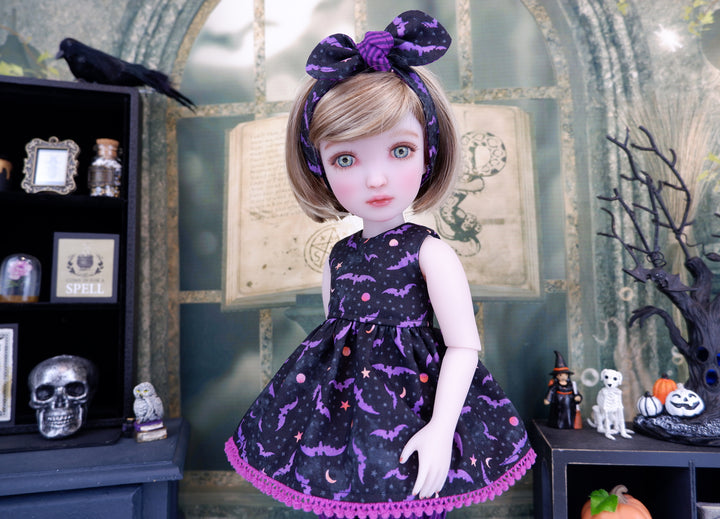 Bewitching Bats - top & bloomers with shoes for Ruby Red Fashion Friends doll
