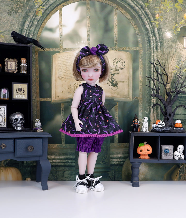 Bewitching Bats - top & bloomers with shoes for Ruby Red Fashion Friends doll