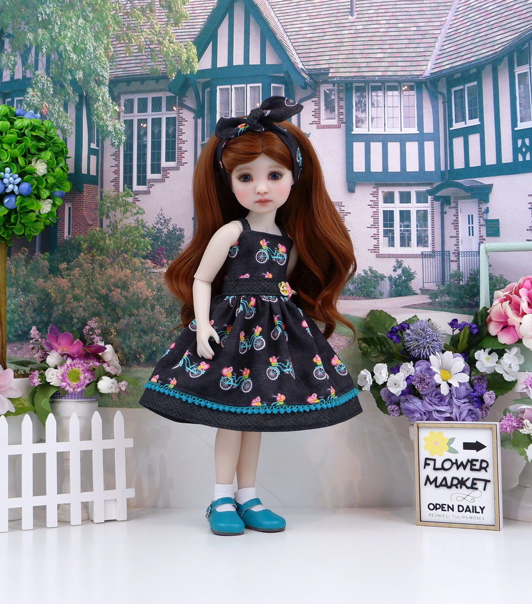 Bicycle Ride - dress and shoes for Ruby Red Fashion Friends doll