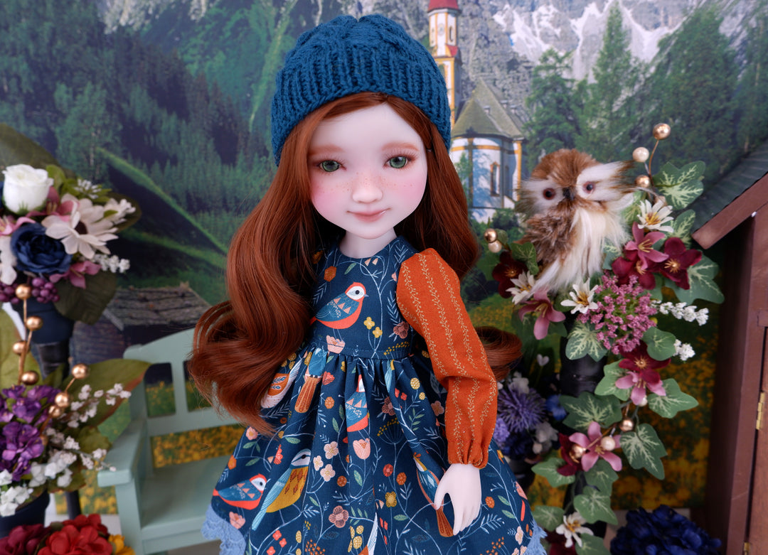 Bird Watching - dress ensemble with boots for Ruby Red Fashion Friends doll