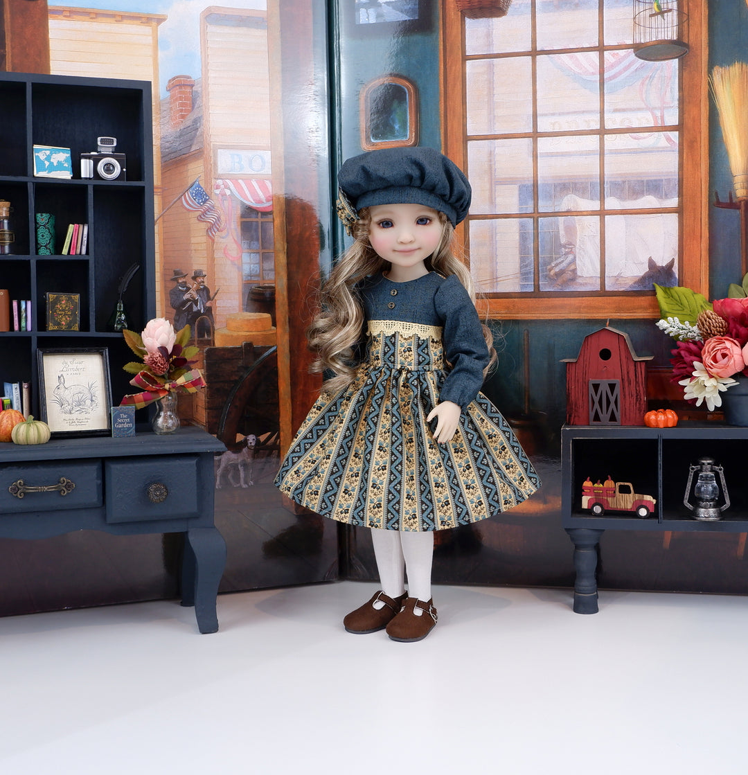 Birmingham Oak - dress with shoes for Ruby Red Fashion Friends doll