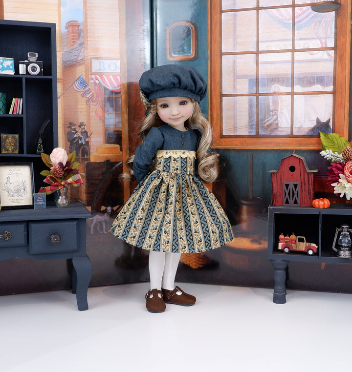 Birmingham Oak - dress with shoes for Ruby Red Fashion Friends doll
