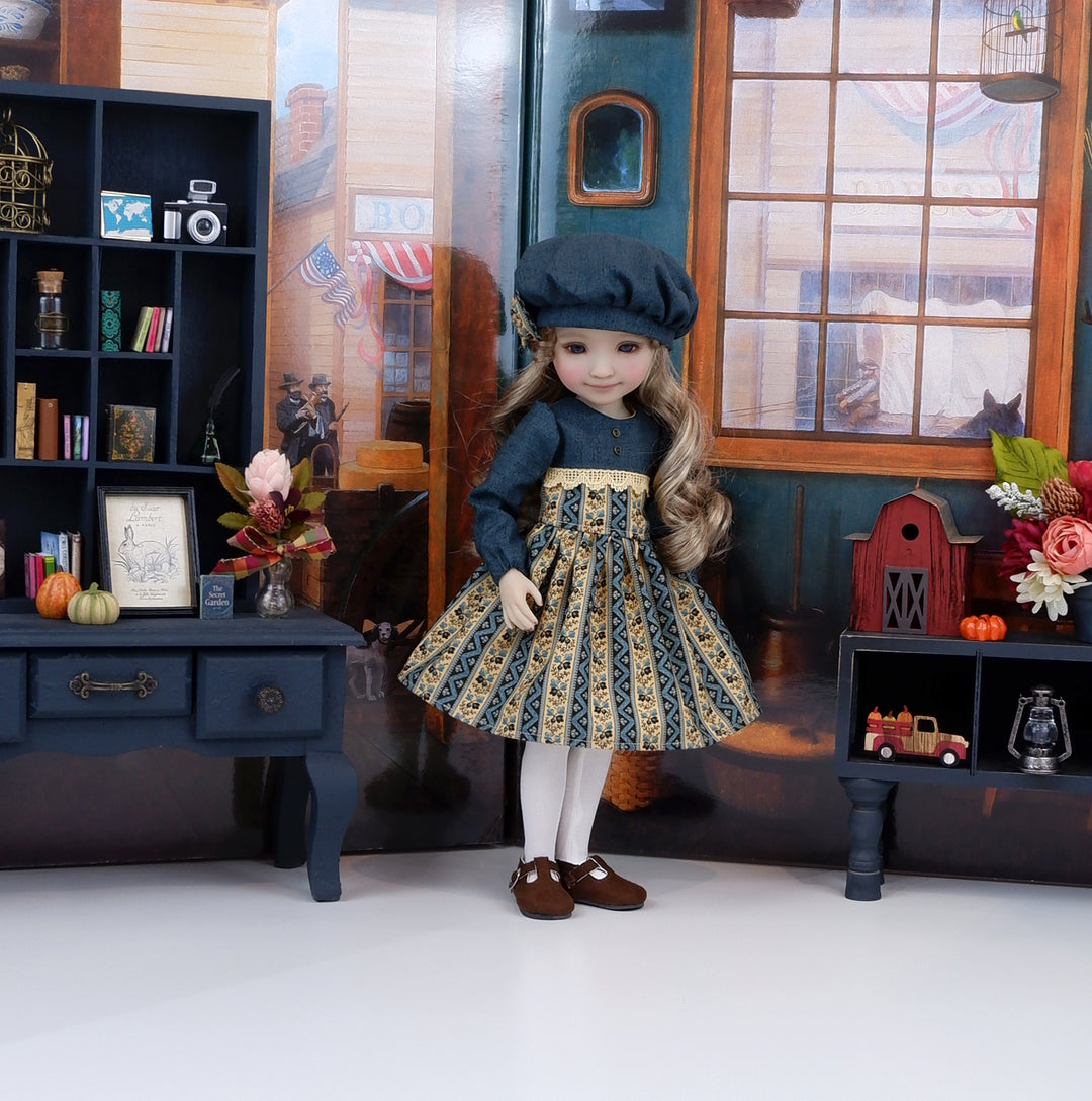 Birmingham Oak - dress with shoes for Ruby Red Fashion Friends doll