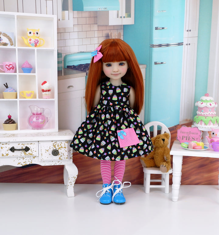 Birthday Cake - dress with boots for Ruby Red Fashion Friends doll