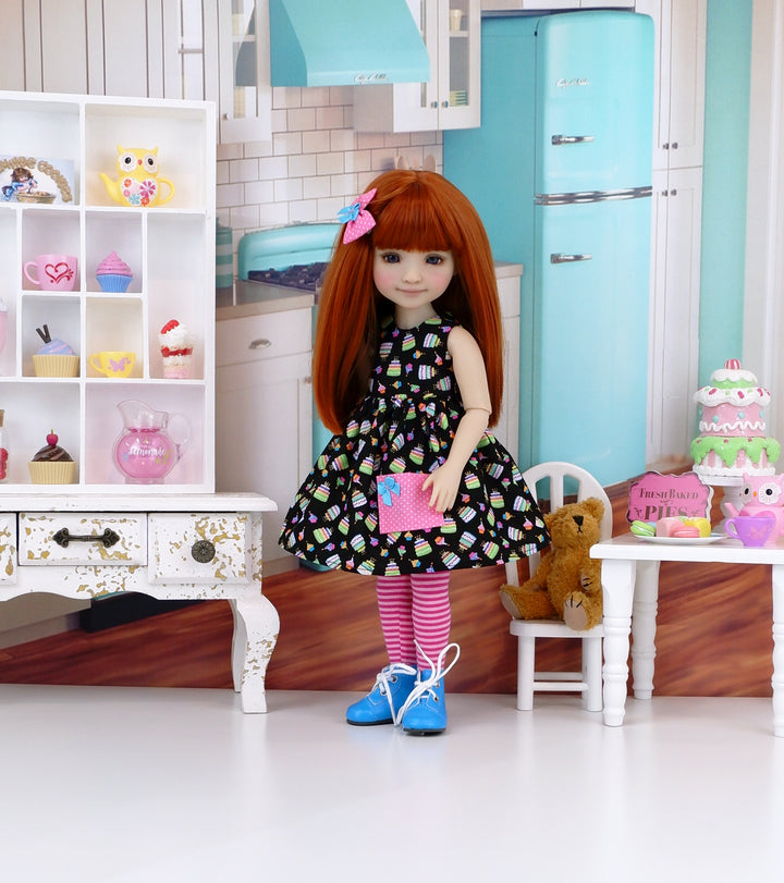 Birthday Cake - dress with boots for Ruby Red Fashion Friends doll