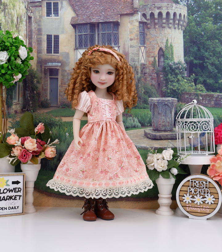 Bitty Bavarian Rose - dirndl dress & boots for Ruby Red Fashion Friends doll