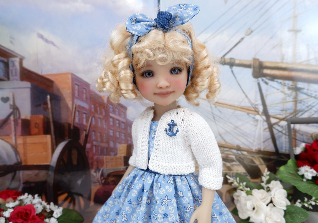 Bitty Sailor - dress and sweater with shoes for Ruby Red Fashion Friends doll