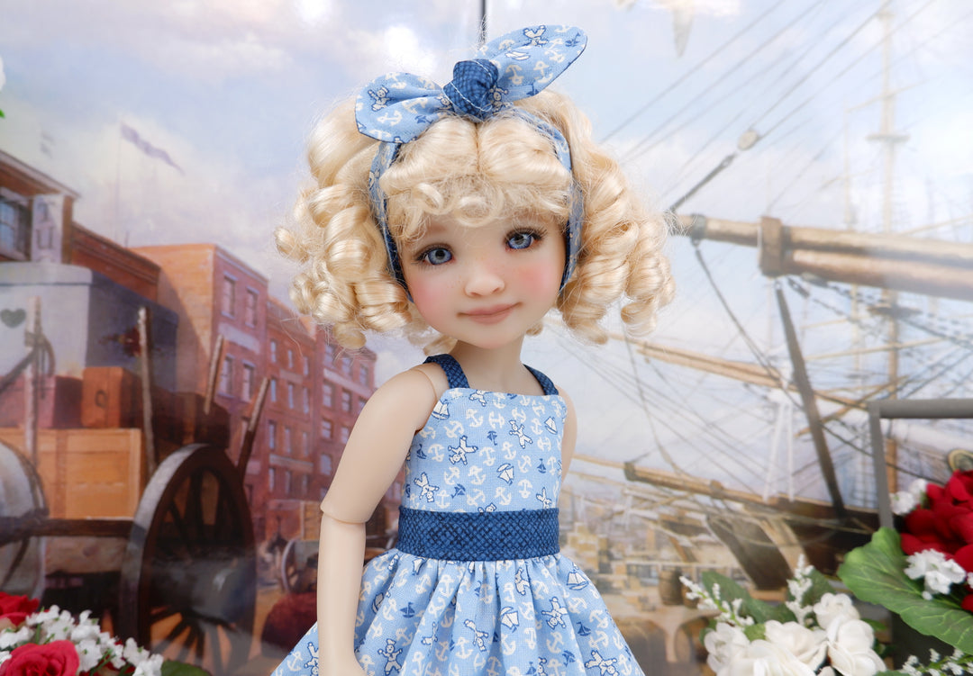 Bitty Sailor - dress and sweater with shoes for Ruby Red Fashion Friends doll