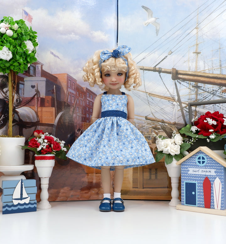 Bitty Sailor - dress and sweater with shoes for Ruby Red Fashion Friends doll