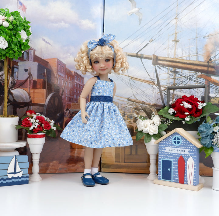 Bitty Sailor - dress and sweater with shoes for Ruby Red Fashion Friends doll