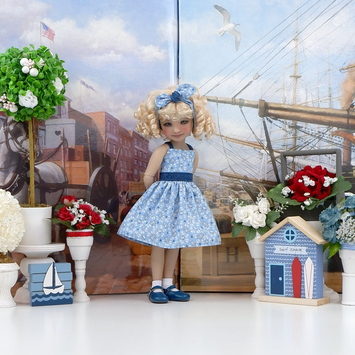Bitty Sailor - dress and sweater with shoes for Ruby Red Fashion Friends doll
