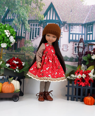 Bitty Terrier - dress ensemble with boots for Ruby Red Fashion Friends doll