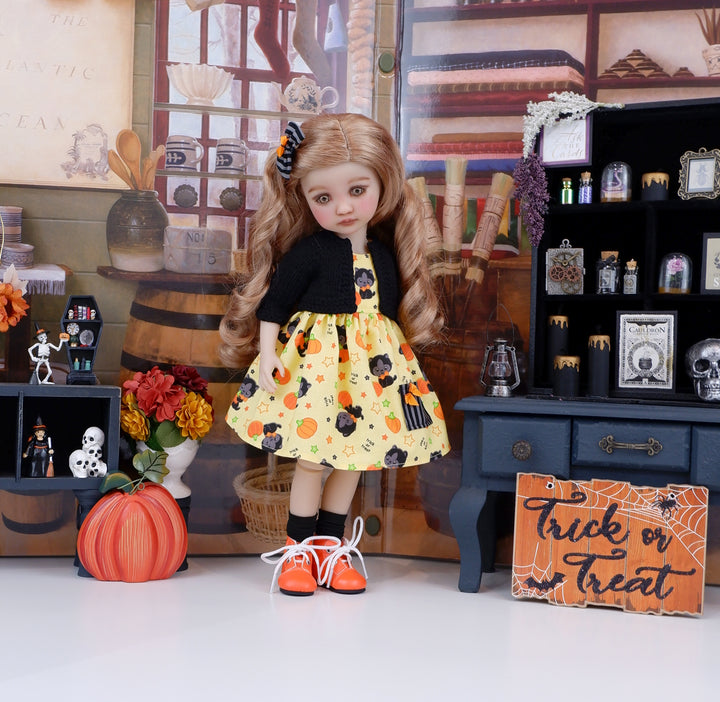 Black Cat - dress with sweater & boots for Ruby Red Fashion Friends doll