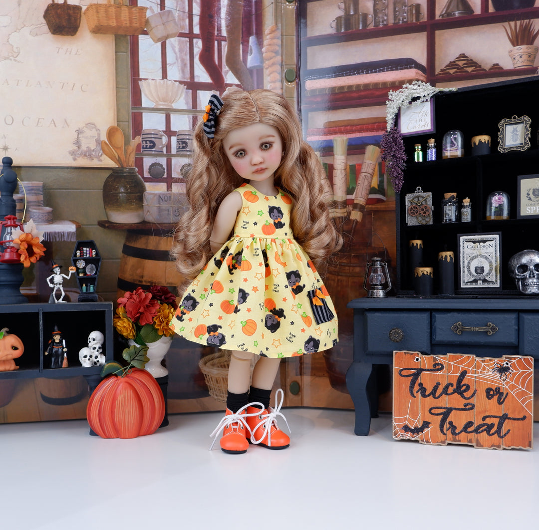 Black Cat - dress with sweater & boots for Ruby Red Fashion Friends doll
