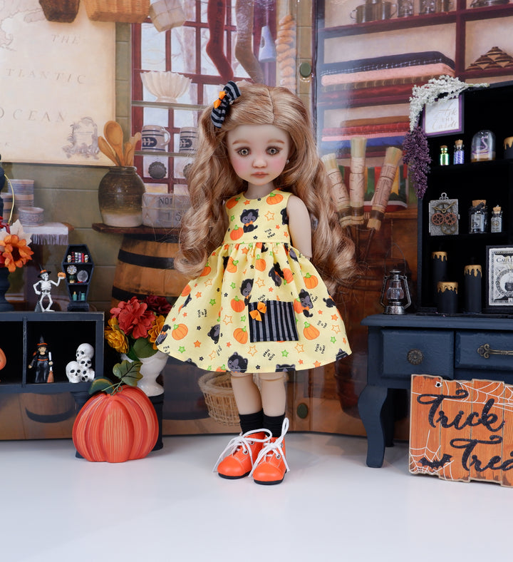 Black Cat - dress with sweater & boots for Ruby Red Fashion Friends doll