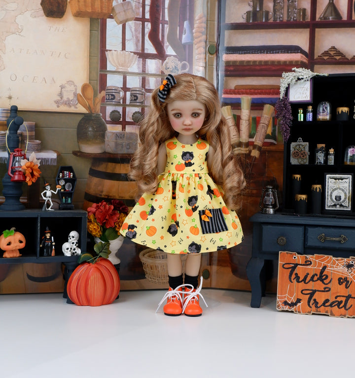 Black Cat - dress with sweater & boots for Ruby Red Fashion Friends doll